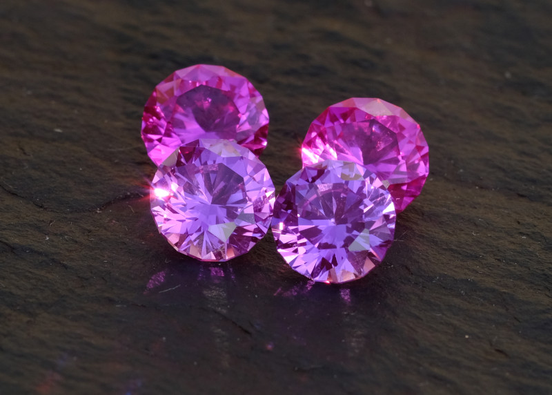 2 Pairs Pink Sapphires - SRB Gemstonest 